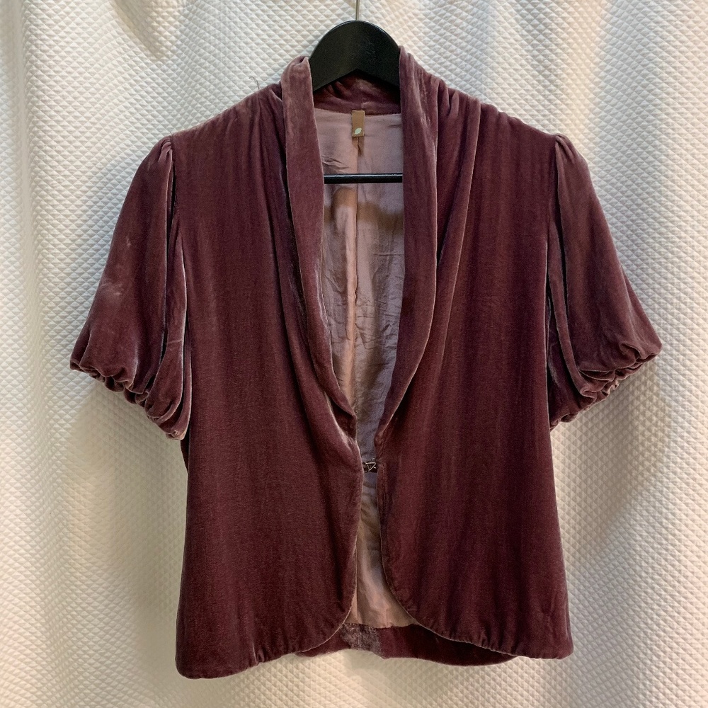 Mint Muted Purple Velvet Blazer